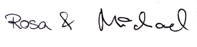 Unterschrift - Rosa und Michael
